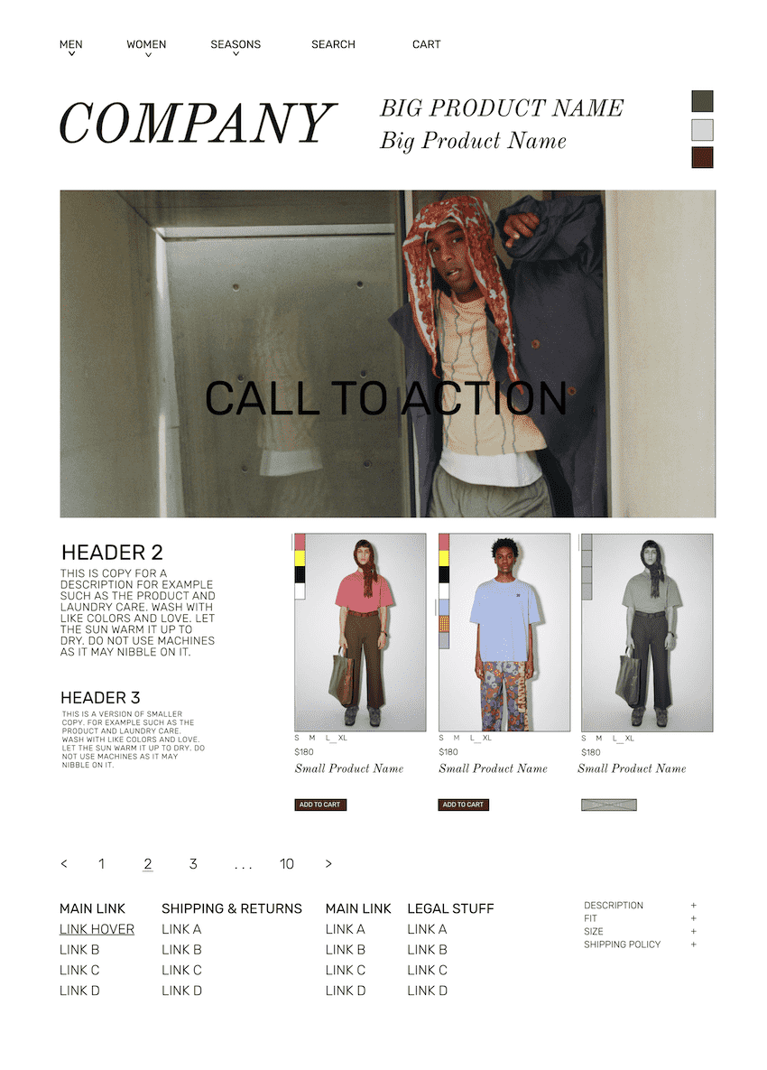 Luxury streetwear moodboard from researched sites.